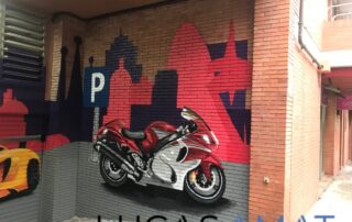Graffiti Parking Comunidad de vecinos Barcelona