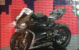Graffiti moto deportiva
